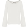 CAPITOLLIUM - BLUSA CREPE MANGA FLARE - OFF WHITE