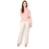 CAPITOLLIUM - BLUSA CREPE MANGA FLARE - SALMÃO