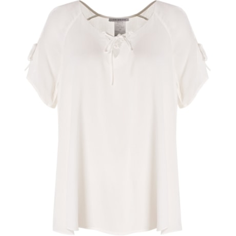 CAPITOLLIUM - BLUSA CREPE MANGA LONGA BUSTO AMARRAÇÕES - OFF WHITE