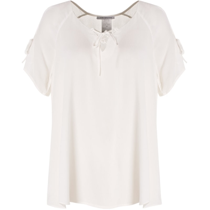 CAPITOLLIUM - BLUSA CREPE MANGA LONGA BUSTO AMARRAÇÕES - OFF WHITE