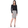 CAPITOLLIUM - BLUSA CROPPED RIBANA - PRETO