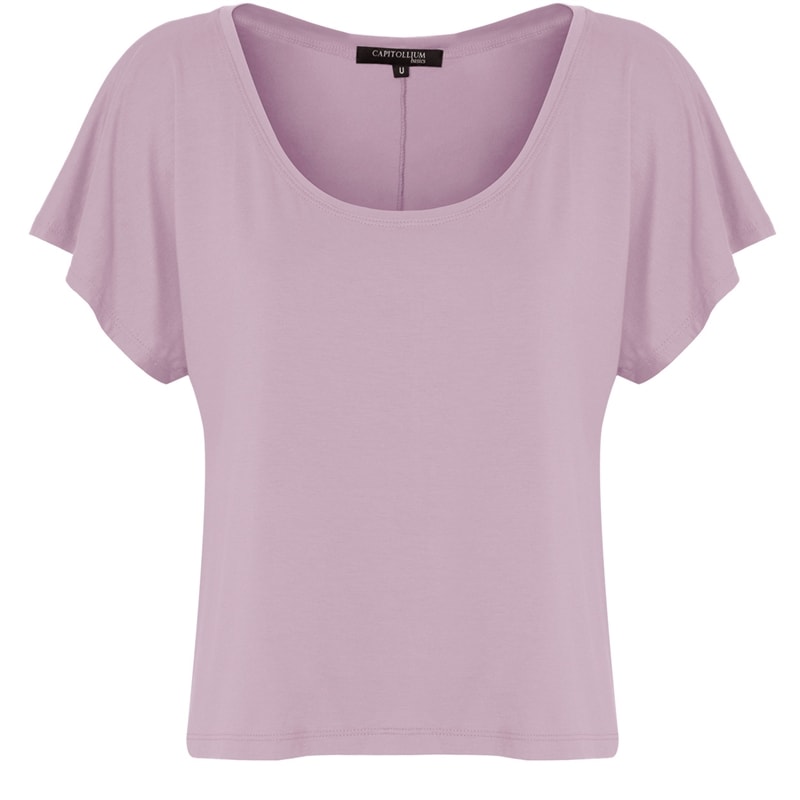 CAPITOLLIUM - BLUSA CROPPED VISCOSE M/C - ROSÊ