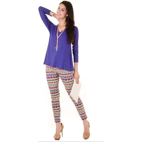 CAPITOLLIUM - BLUSA DEC V AMPLO VISCOSE M/L - VIOLETA