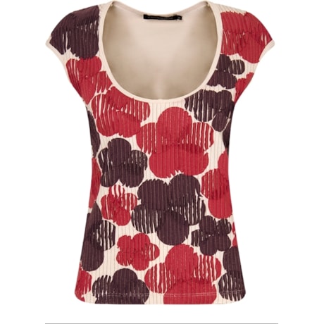 CAPITOLLIUM - BLUSA DECOTE U FLORES FRENTE CUSTOMIZADA - OFF WHITE CAPITOLLIUM - BLUSA DECOTE U FLORES FRENTE CUSTOMIZADA - OFF WHITE