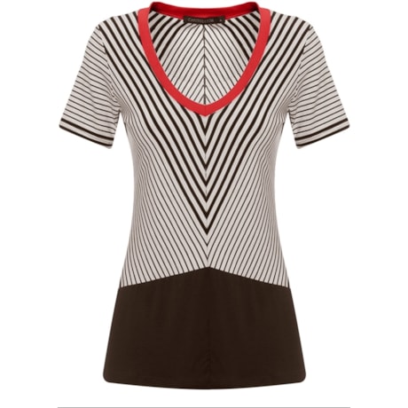 CAPITOLLIUM - BLUSA DECOTE V COM RECORTES - LARANJA CAPITOLLIUM - BLUSA DECOTE V COM RECORTES - LARANJA