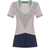 CAPITOLLIUM - BLUSA DECOTE V COM RECORTES - VERDE ÁGUA