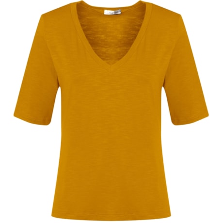 CAPITOLLIUM - BLUSA DECOTE V MANGA 3/4 - MOSTARDA