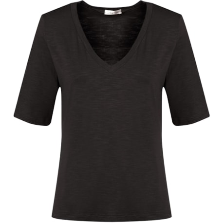 CAPITOLLIUM - BLUSA DECOTE V MANGA 3/4 - PRETO