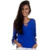 CAPITOLLIUM - BLUSA DETALHE BUSTO ARGOLAS - ROYAL