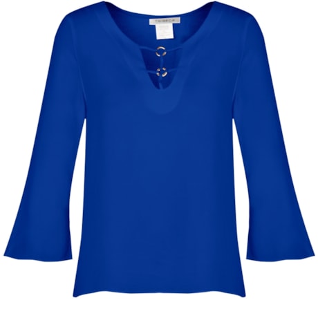 CAPITOLLIUM - BLUSA DETALHE BUSTO ARGOLAS - ROYAL