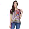 CAPITOLLIUM - BLUSA DETALHE ESTAMPA ÉTNICA - VINHO
