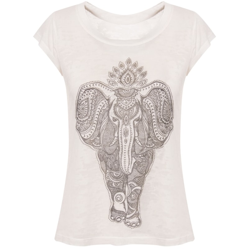CAPITOLLIUM - BLUSA ELEFANTE INDIANO - OFF WHITE
