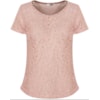 CAPITOLLIUM - BLUSA EM RENDA MC GOLA REDONDA - ROSA