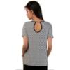 CAPITOLLIUM - BLUSA ESTAMPA ARABESCO DECOTE GOTA COSTAS - P&B