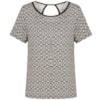 CAPITOLLIUM - BLUSA ESTAMPA ARABESCO DECOTE GOTA COSTAS - P&B