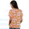 CAPITOLLIUM - BLUSA ESTAMPA TROPICAL DECOTE GOTA COSTAS - LARANJA