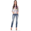 CAPITOLLIUM - BLUSA ESTAMPADA DECOTE CANOA MANGA 3/4 - LILÁS