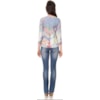 CAPITOLLIUM - BLUSA ESTAMPADA DECOTE CANOA MANGA 3/4 - LILÁS