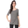 CAPITOLLIUM - BLUSA ESTAMPADA DRAPEADO FIVELA LATERAL - P&B