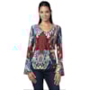 CAPITOLLIUM - BLUSA ESTAMPADA MANGA SINO - VERMELHO