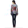 CAPITOLLIUM - BLUSA ESTAMPADA MANGA SINO - VERMELHO