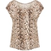 CAPITOLLIUM - BLUSA ESTAMPADA SEM MANGAS AMPLA - MARROM