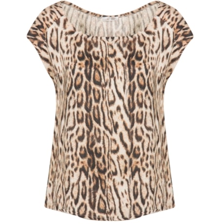 CAPITOLLIUM - BLUSA ESTAMPADA SEM MANGAS AMPLA - MARROM