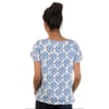 CAPITOLLIUM - BLUSA ESTAMPADA TRANSPASSE BARRA FRENTE - AZUL
