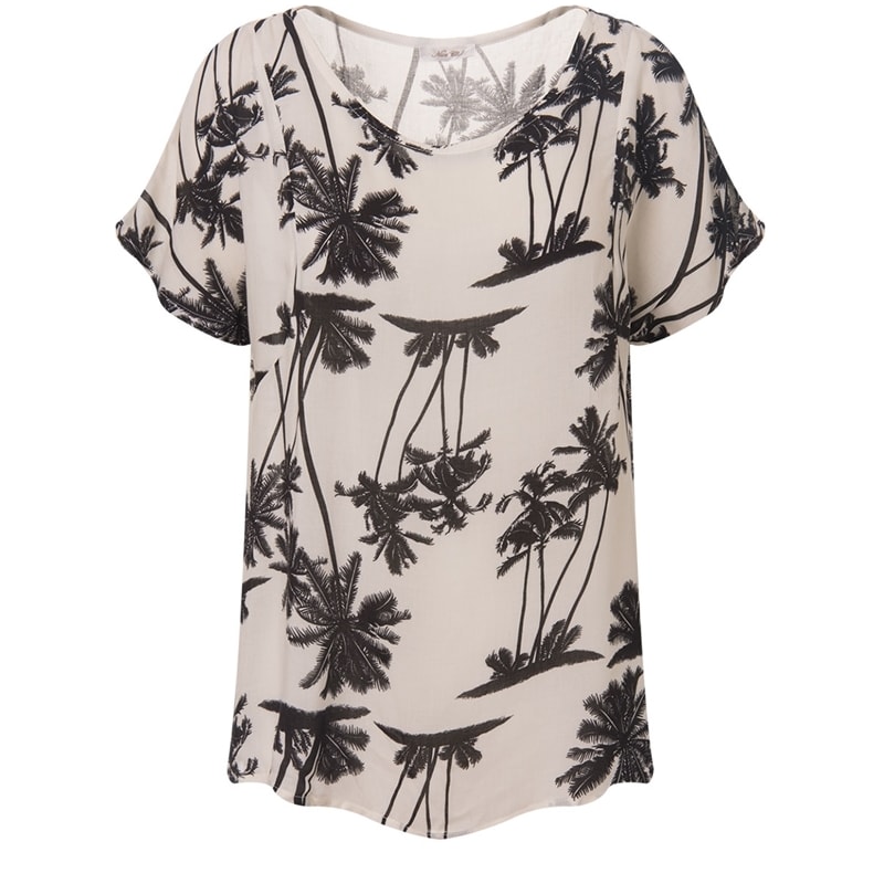 CAPITOLLIUM - BLUSA EVASÊ ESTAMPA COQUEIRO - OFF WHITE