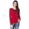 CAPITOLLIUM - BLUSA FLAMÊ DETALHE GUIPIR - VERMELHO