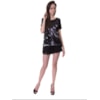 CAPITOLLIUM - BLUSA FRENTE PAETÊ LOUSA M/C - PRETO