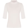 CAPITOLLIUM - BLUSA GOLA ALTA MALHA CANELADA - OFF WHITE