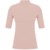 CAPITOLLIUM - BLUSA GOLA ALTA MANGA 3/4 CANELADA - BEGE