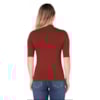 CAPITOLLIUM - BLUSA GOLA ALTA MANGA 3/4 CANELADA - PRETO