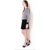 CAPITOLLIUM - BLUSA JACQUARD PIED POULE BICOLOR - PRATA