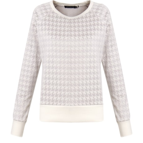 CAPITOLLIUM - BLUSA JACQUARD PIED POULE BICOLOR - PRATA
