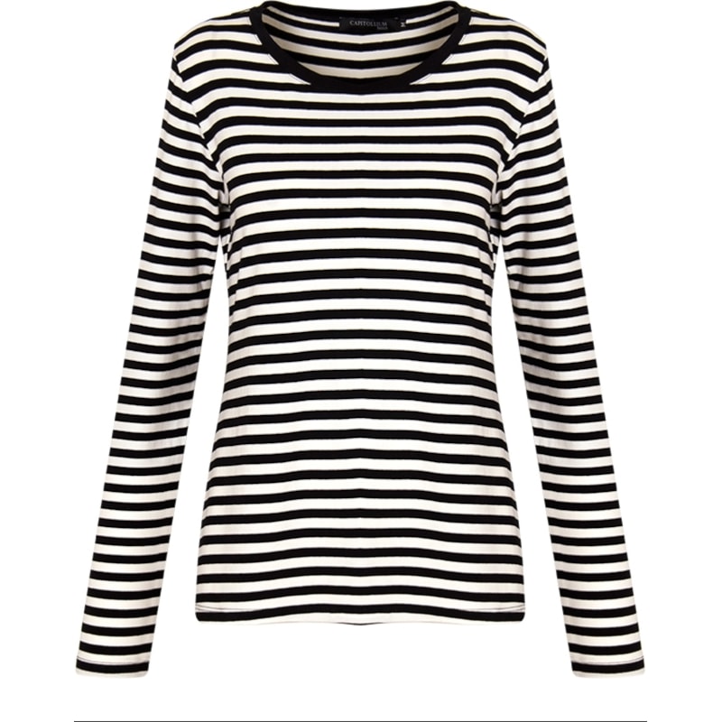 CAPITOLLIUM - BLUSA LISTRADA M/L - PRETO