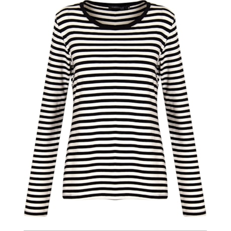 CAPITOLLIUM - BLUSA LISTRADA M/L - PRETO CAPITOLLIUM - BLUSA LISTRADA M/L - PRETO