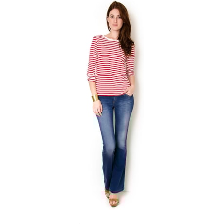 CAPITOLLIUM - BLUSA LISTRADA M/L - VERMELHO CAPITOLLIUM - BLUSA LISTRADA M/L - VERMELHO