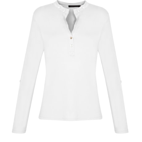 CAPITOLLIUM - BLUSA M/L MANGA MARTINGALE - BRANCO