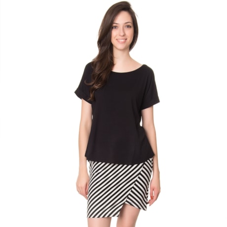 CAPITOLLIUM - BLUSA MALHA AMPLA GOTA COSTAS - BRANCO