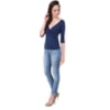 CAPITOLLIUM - BLUSA MALHA CACHECOUER MANGA 3/4 - MARINHO