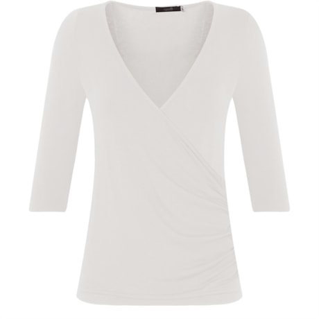 CAPITOLLIUM - BLUSA MALHA CACHECOUER MANGA 3/4 - OFF WHITE
