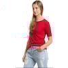 CAPITOLLIUM - BLUSA MALHA CANELADA MANGA 3/4 - PRETO