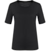 CAPITOLLIUM - BLUSA MALHA CANELADA MANGA 3/4 - PRETO
