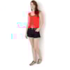 CAPITOLLIUM - BLUSA MALHA CROPPED COM GUIPURE - VERMELHO