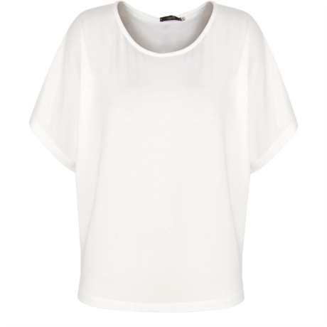 CAPITOLLIUM - BLUSA MALHA DUPLA DECOTE ABERTO - OFF WHITE