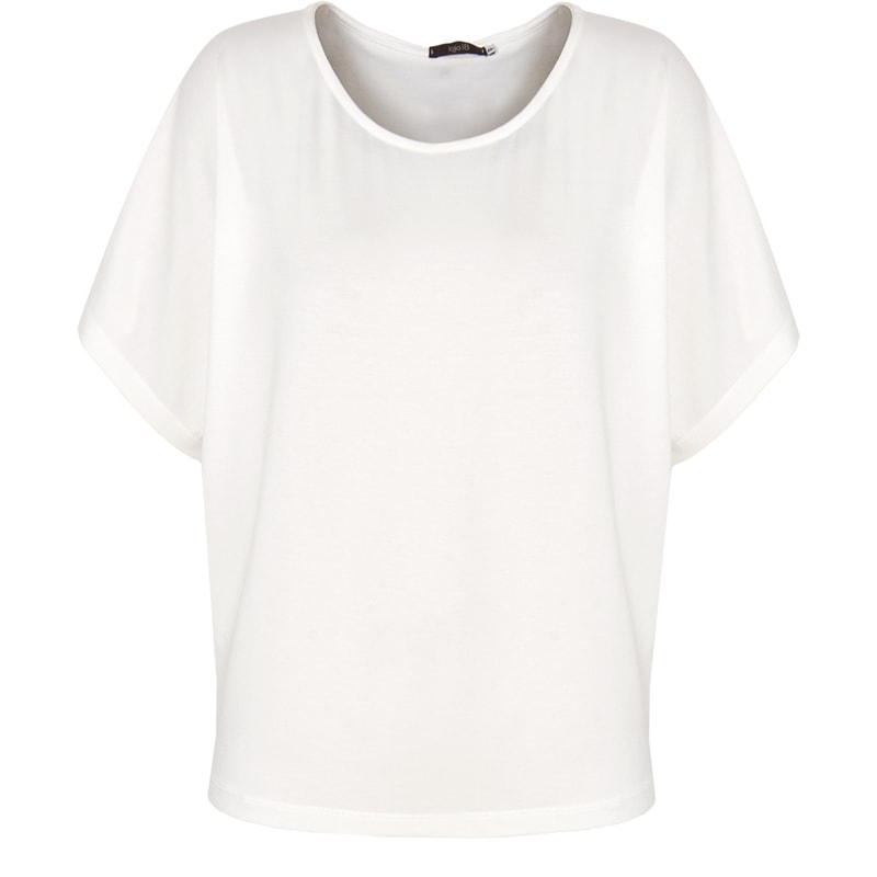 CAPITOLLIUM - BLUSA MALHA DUPLA DECOTE ABERTO - OFF WHITE