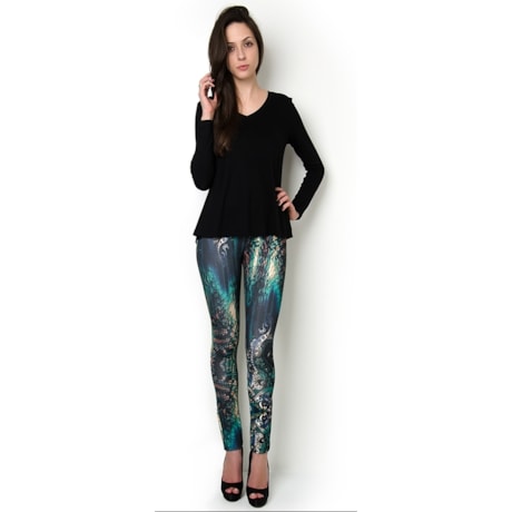 CAPITOLLIUM - BLUSA MALHA EVASE DEC V - PRETO