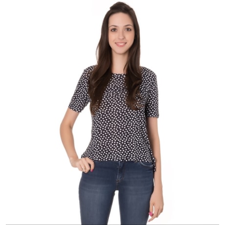 CAPITOLLIUM - BLUSA MALHA POÁ - MARINHO